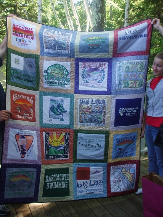 Tshirt Quilt CUSTOM ORDERS 20 squares TWIN size
