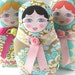 Matryoshka Plush, Babushka Softie, Fabric Russian Doll, Cloth Nesting Doll, Textile Stacking Doll