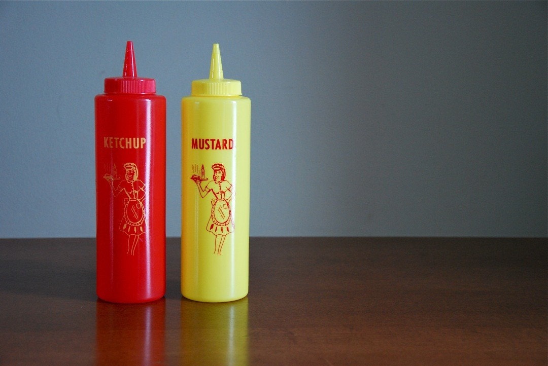 Ketchup and Mustard Squeeze Containers