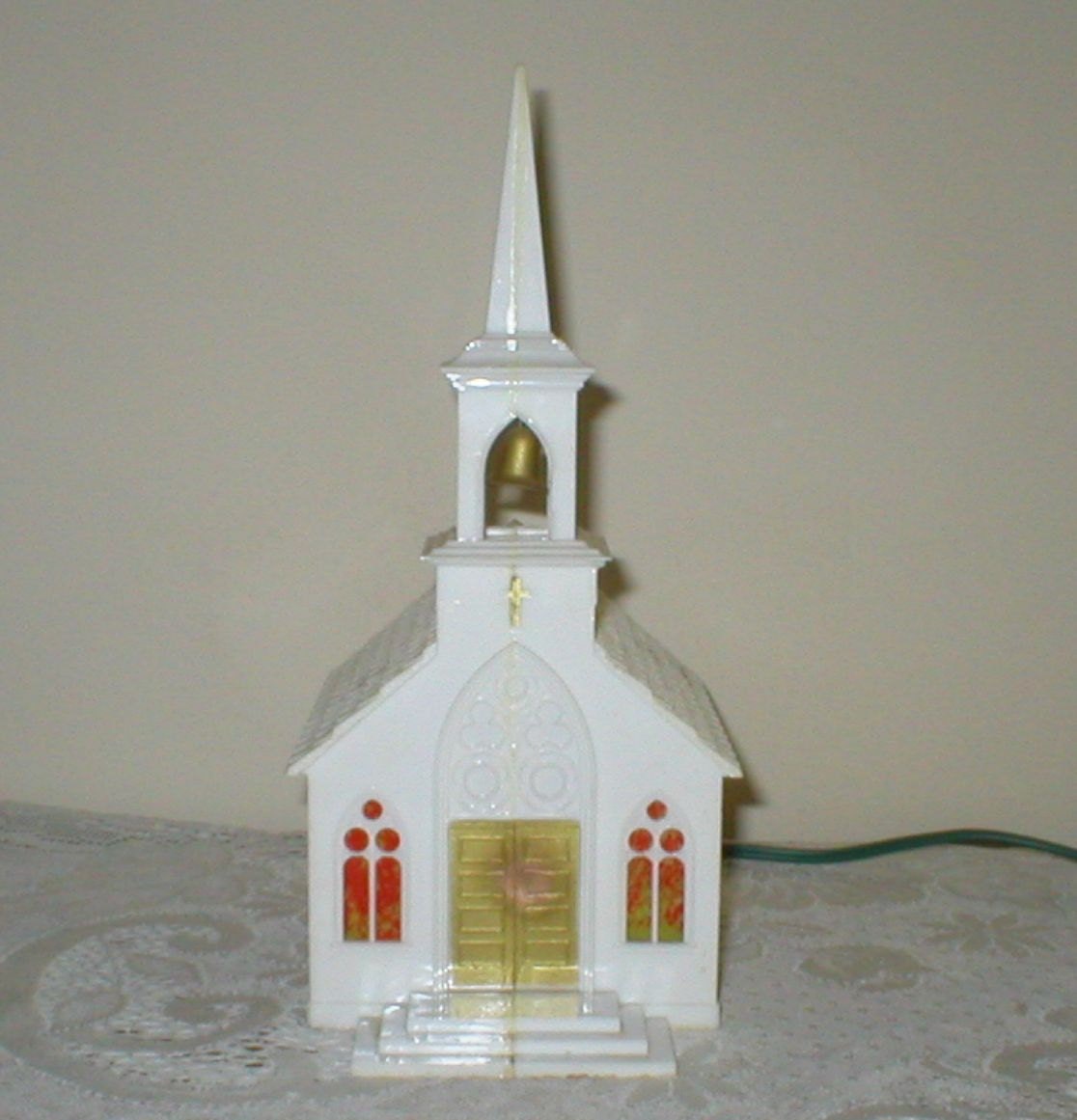Christmas Chapel Vintage Church Light Illuminated Electric