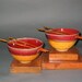 Red & Dark Gold Rice Bowls