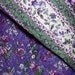 Rachel's Destash - Double Quilted Cotton Fabric - Purple and Green Floral