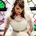 Reserved for Nguyet Tran KISS Me In BARILOCHE bridal lace top white lace blouse bridal bolero jacket wedding bolero wedding shrug
