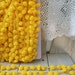 RESERVED for AFKE ONLY-Pom Pom Trim-Lemon Yellow-2 yards-1/2 inch Ball