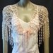 Peach,Light Orange Hand Knitted Lacy Sahra yarn shawl