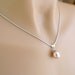 Pink pearl necklace set pendant teardrop oval earrings