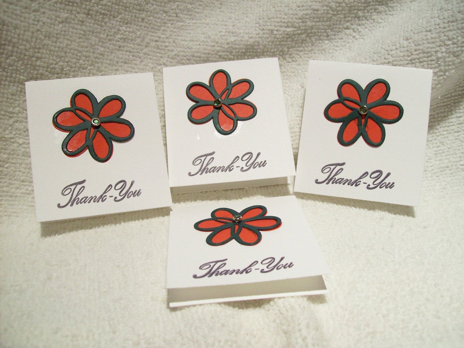 Set of 8 Small Size Thank You Note Cards
