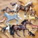 Lot of 12 Breyer, Safari Ltd. and other toy plastic and rubber horses custom bait Breyer bodies for remake repaint rehair RRH/CM DESTASH