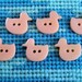 12 Peachy Pink Just Ducky Buttons