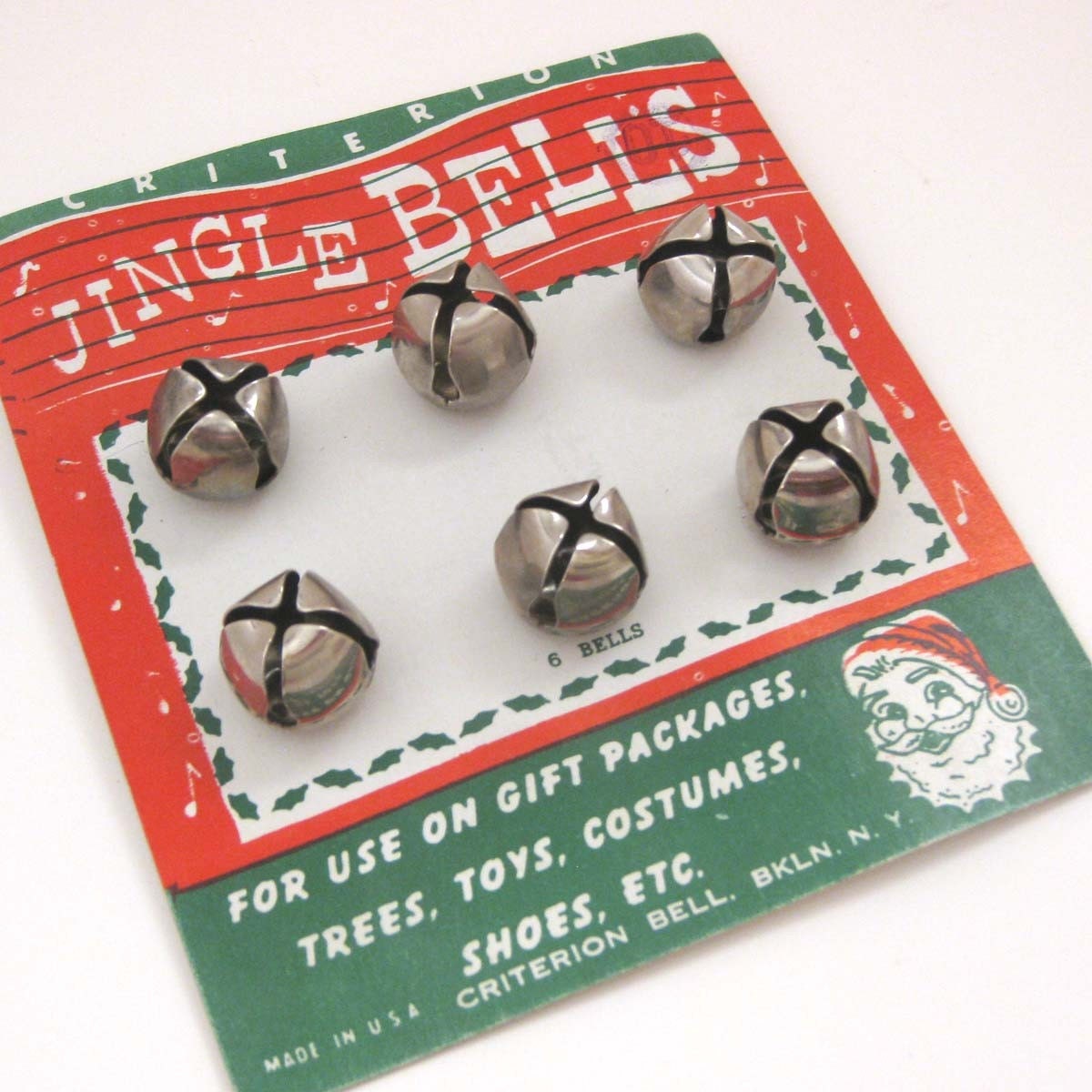 SALE Large Metal Jingle Bells by Criterion in Silver
