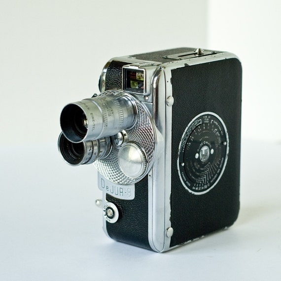 Vintage 1950's DeJur Fadematic DC-300 Turret 8mm Camera