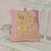 Dollhouse Miniature Pillows Lion Nursery Baby Girl Pink Yellow Stripes