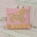 Dolls House Miniature Nursery Child's Room Horsey Pillow Pink Yellow