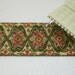 Dollhouse Miniature Rug Carpet Persian Oriental One Inch Scale Green Beige Peach