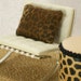 Dollhouse Miniature Pillow Cushion Animal Print Cheetah Leopard Brown One Inch Scale