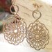 LACEY - ANTIQUED BRASS FILIGREE EARRINGS