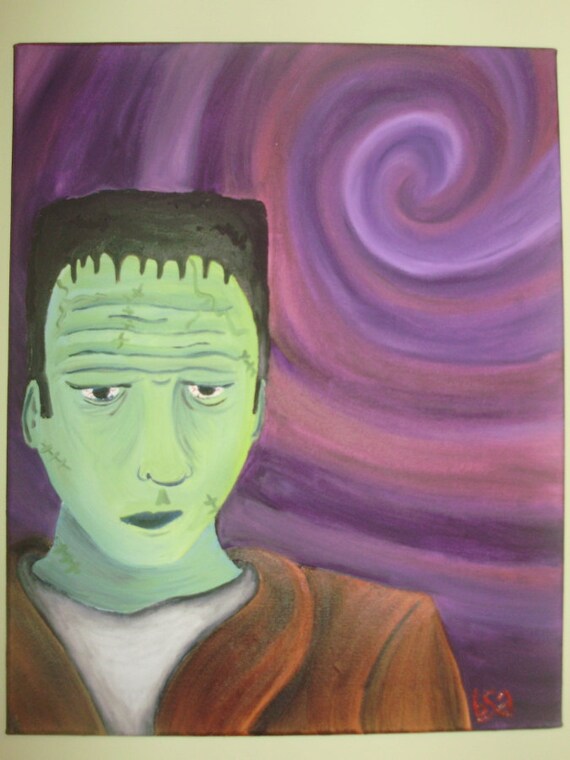 Frankenstein original oil painting