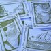 set of four nautical notecards