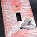 vintage dictionary FANG light switch cover
