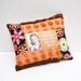 Chenille Pillow - Pop Art Humor Pillow - I'll have a Cafe Mocha Vodka Valium Latte to Go, Please - Vintage Chenille Handmade Retro Pillow