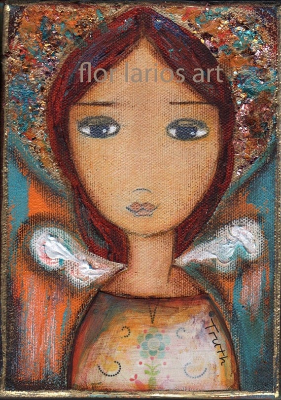 Angel of Truth Reproduction from Painting by FLOR LARIOS 5 x