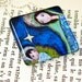 Nativity Star - Original Glass Tile Pendant by FLOR LARIOS Art