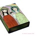 Nativity II - Aceo Giclee print mounted on Wood (2.5 x 3.5 inches) Folk Art by FLOR LARIOS