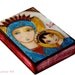 Our Lady of Perpetual Help III - Aceo Giclee print mounted on Wood (2.5 x 3.5 inches) Folk Art by FLOR LARIOS
