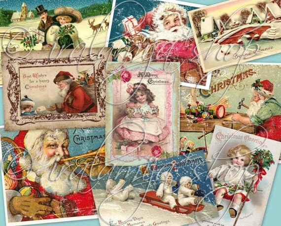 CHRISTMAS Collage Digital Images printable by iralamijashop