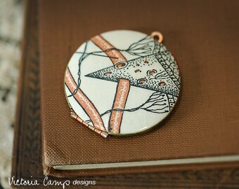 Biology Science Locket Necklace - Version 16 - Ready to Ship