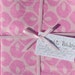 Extra Large Pink Baby Blanket and 2 Burp Cloth Set - 38 X 38