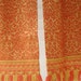 Fiery orange and yellow damask curtains -- two panels