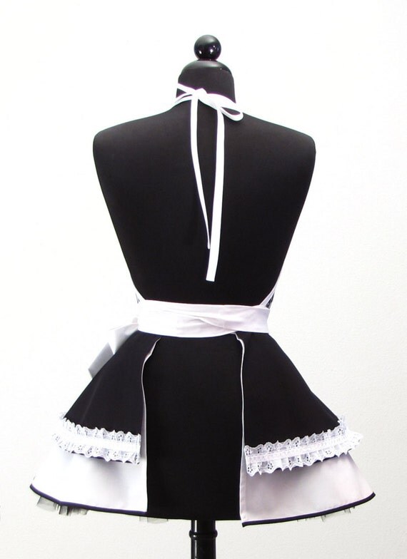 Pin Up Sexy FRENCH MAID Double Skirt Apron
