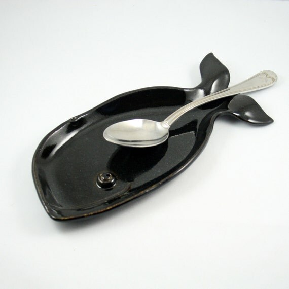 Whale spoon rest plate Made to order