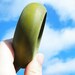 vintage avocado green wooden bracelet