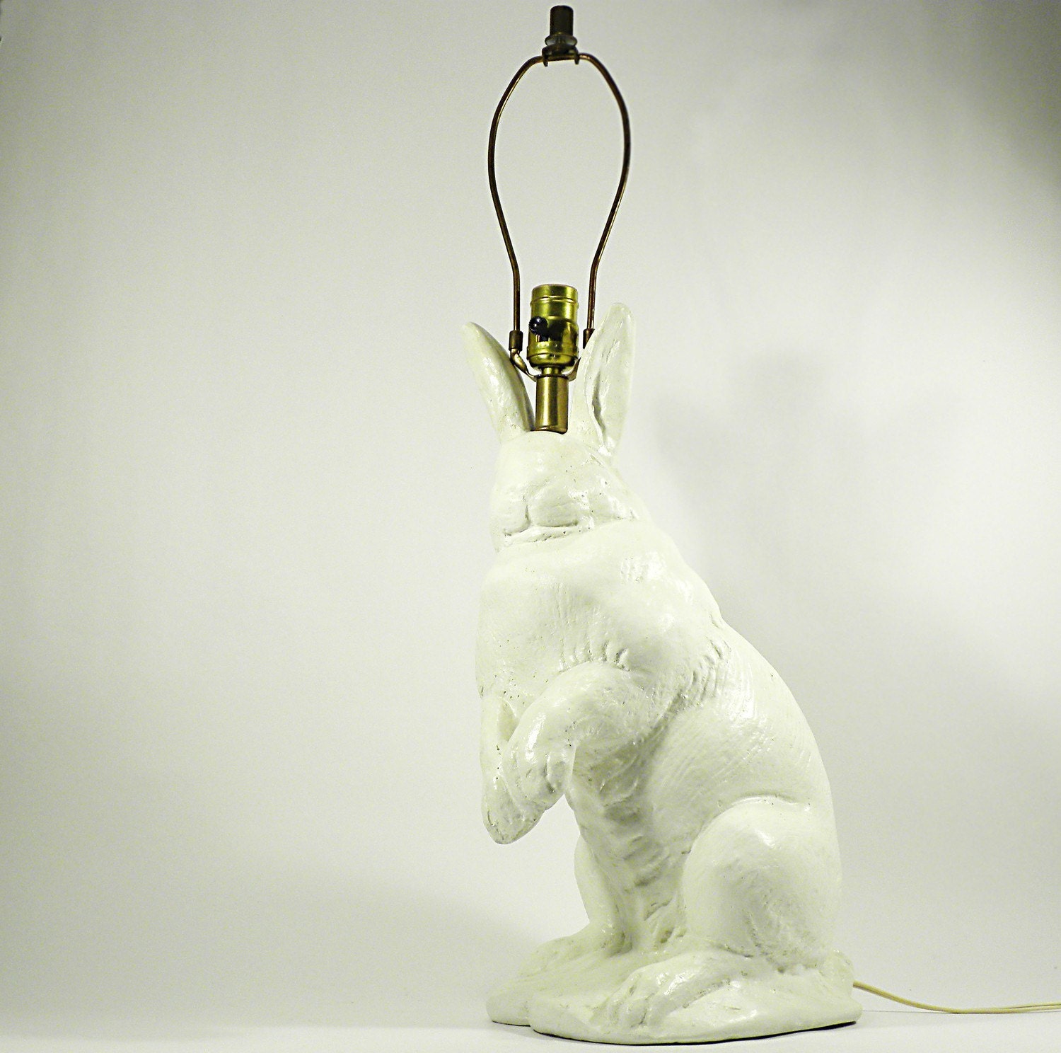 the vintage white rabbit lamp