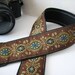 camera strap - JESSIE Brown and Turquoise Camera Neck Strap, Handmade