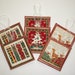 Fabric Christmas Gift Tags - Ornaments - Set of 6