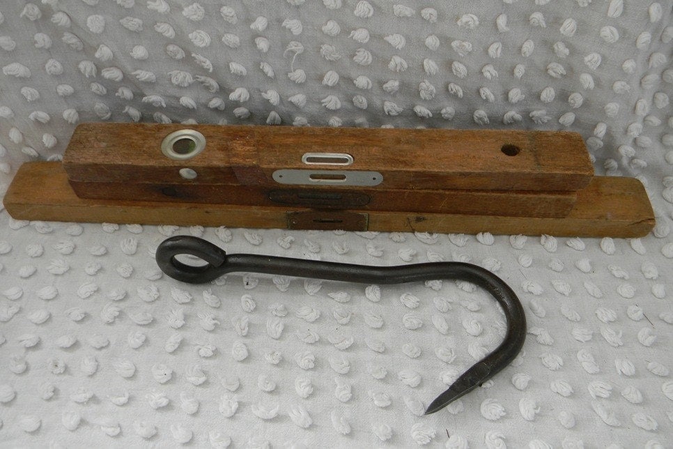 Vintage Industrial Meat Hook by vagabondsandcaravans on Etsy