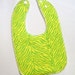 Lime Zebra Drooler Bib