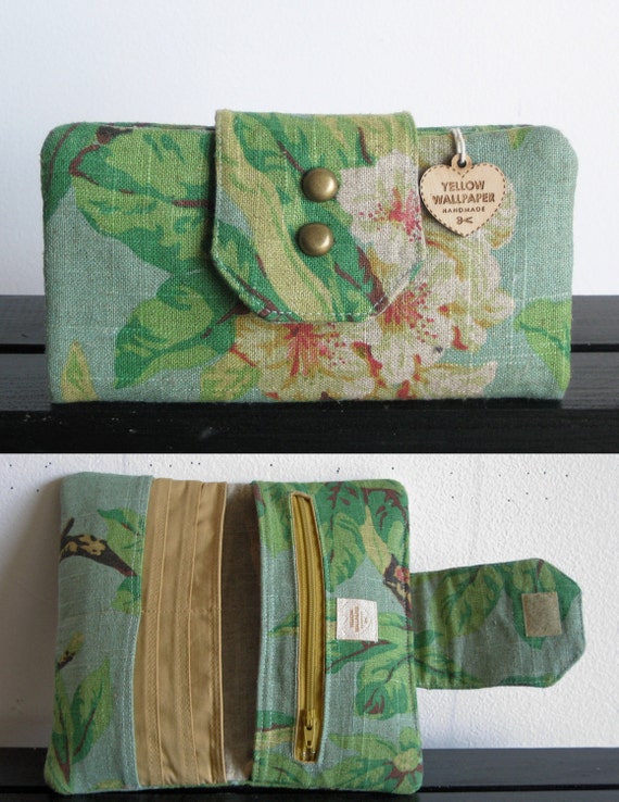 TY Wallet Floral linen 6 slot wallet