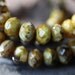 LATTE .. Picasso Czech Glass Beads 6x8mm (475-10)
