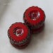 SCARLET .. Picasso Glass Czech Chunky Beads (2149)