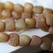 MUSTARD SAGE SEEDS .. Picasso Czech Glass Beads 6x8mm (2104-25)