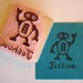 Robot Personalized Hand Carved Rubber Stamp