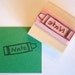 Crayon Personalized Hand Carved Rubber Stamp