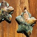 Sea Star Set I - copper starfish sculptures by Mark - with verdigris blue-green patinas - OOAK