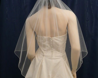 wedding veils Angel Cut Bridal Veil sprinkled with Glittering Rhinestones