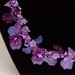 Wire Crochet Necklace, Lavender fairy field