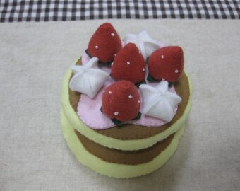 Felt strawberry pancake